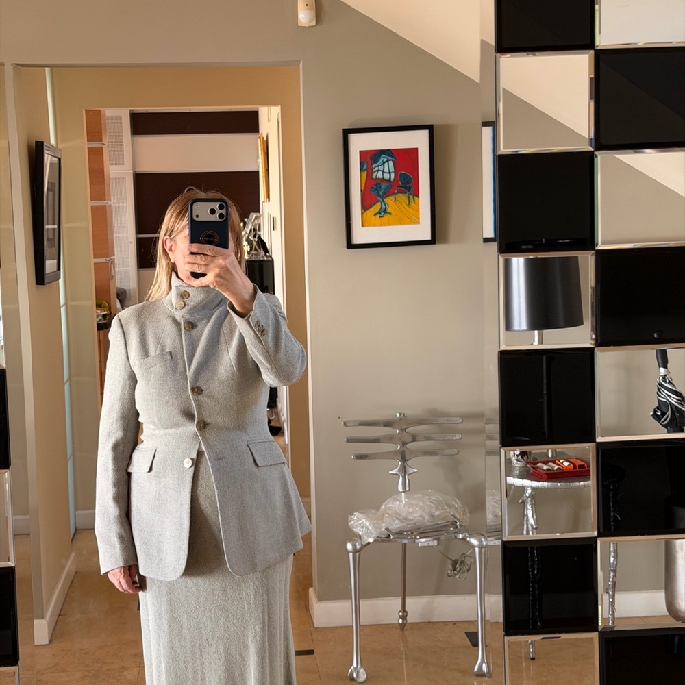 Vintage DKNY gray skirt set